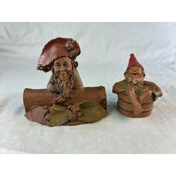 Lot 2 VTG Tom Clark Gnome Figurines Minie & Buzzy Cairn Studio Resin - Picture 1 of 12